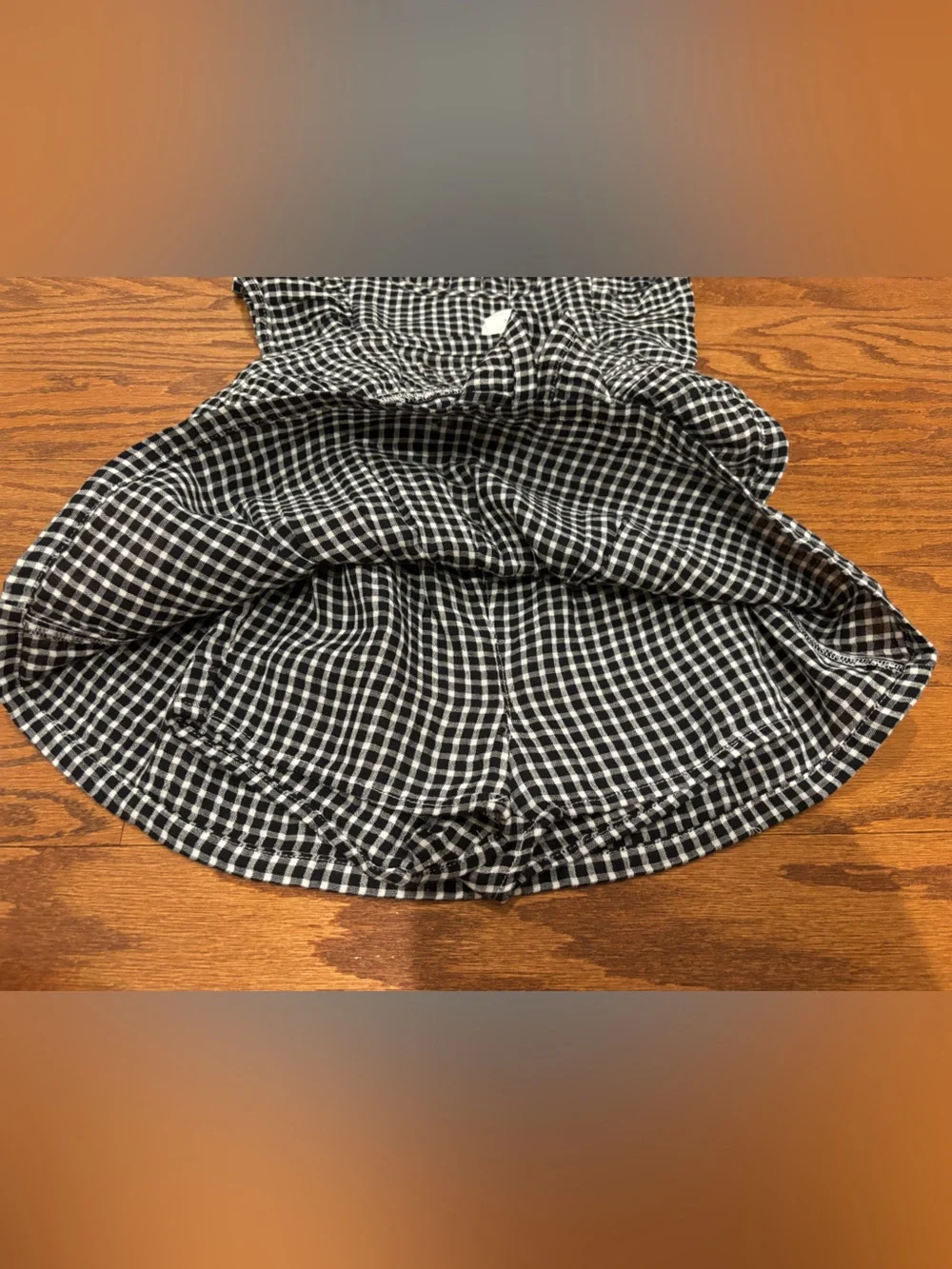 Baby Gap Black & White Gingham Ruffle Top with Skort